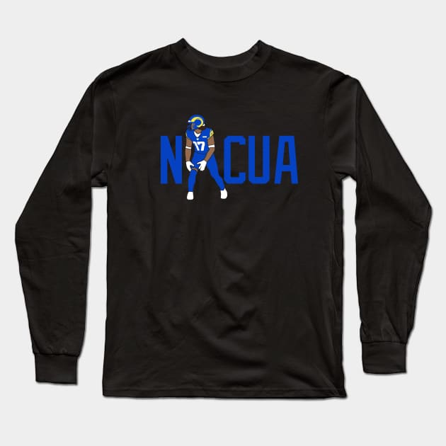 Nacua 17, Los Angeles Football design Long Sleeve T-Shirt by FanSwagUnltd